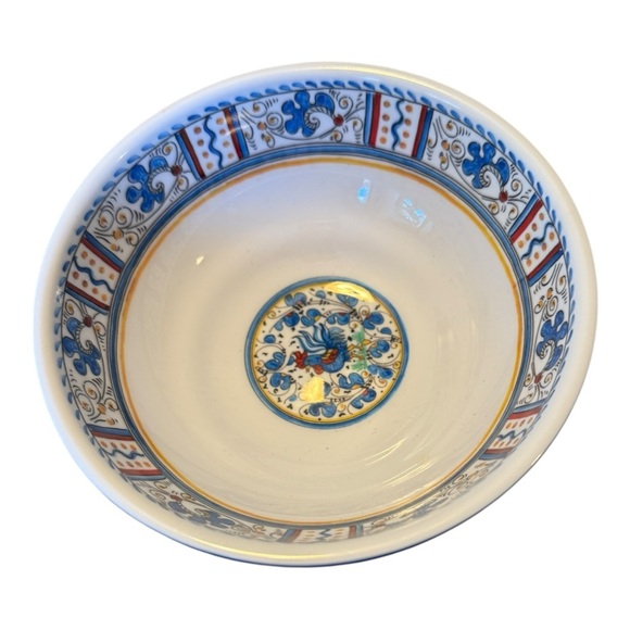 Rooster Blue Salad Bowl by Le Cadeaux 6” Diameter - Picture 6 of 8